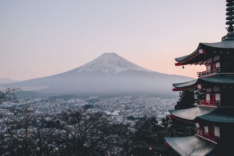 Mt. Fuji and Temple